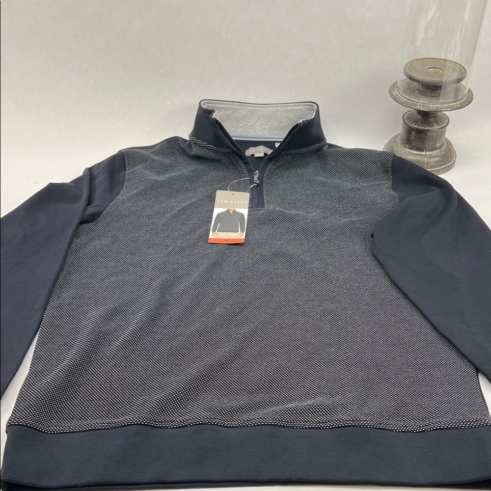 Ted Baker Men's Charcoal Zip-Up Sweater